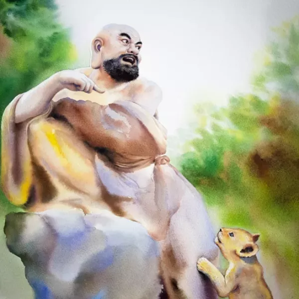 《十八羅漢護法朝聖圖卷》李鐸老師親繪 長卷原作 / 典藏級微噴