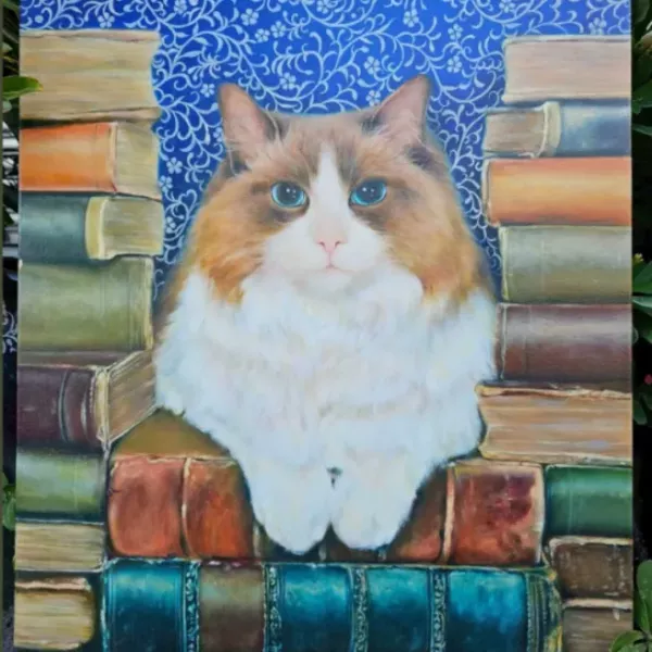 【暖心療癒 ‧ 毛孩與生活】 油畫原作 / 頂級微噴